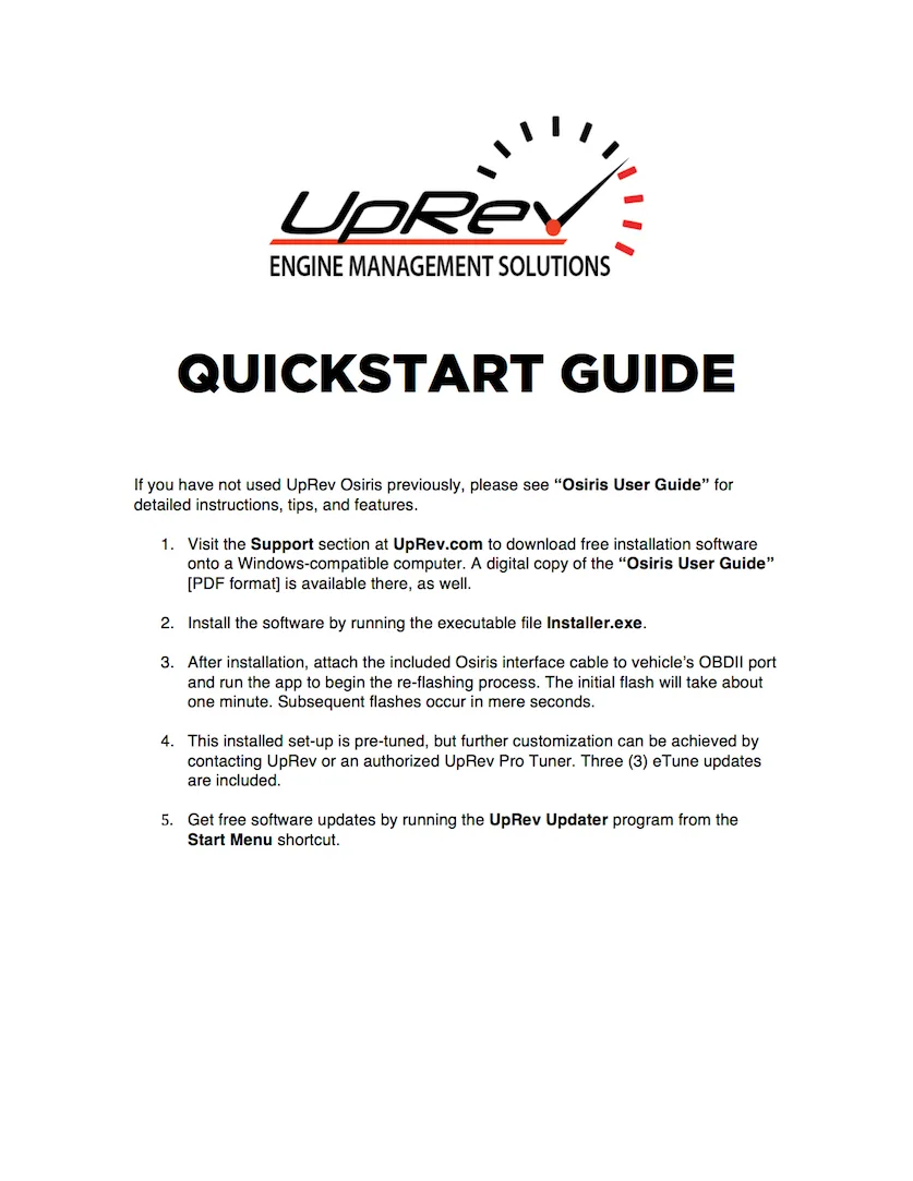 UpRevQuickstart